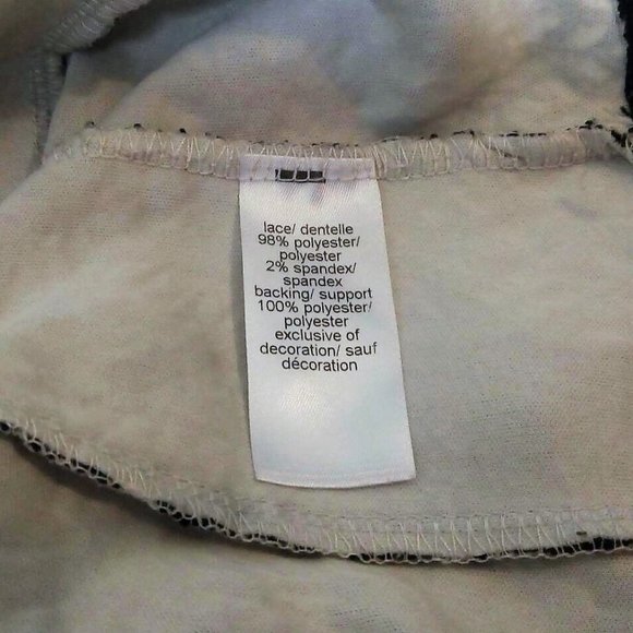 Black Lace Overlay Tank Top (xsm) - Picture 10 of 10